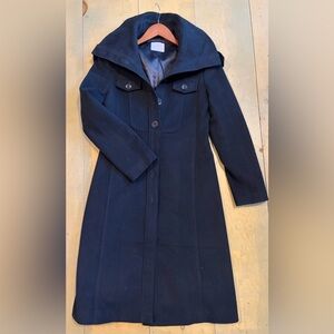 Theory Black Wool Coat | Size 4 Black